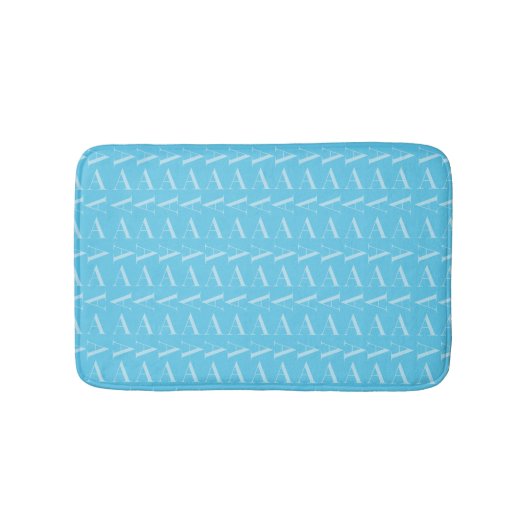 Tapis De Bain Lettre initiale A, Aqua Blue (Devant)