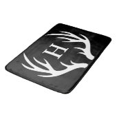 Tapis De Bain Lettre initiale d'andouillers blancs modernes de (Angle)