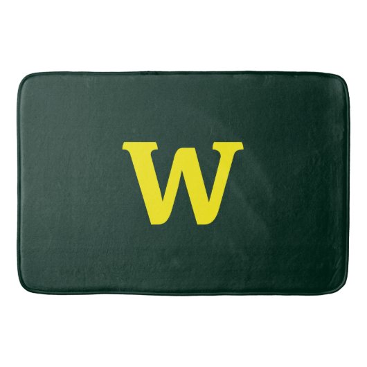 Tapis De Bain LETTRE initiale jaune vif moderne (Devant)