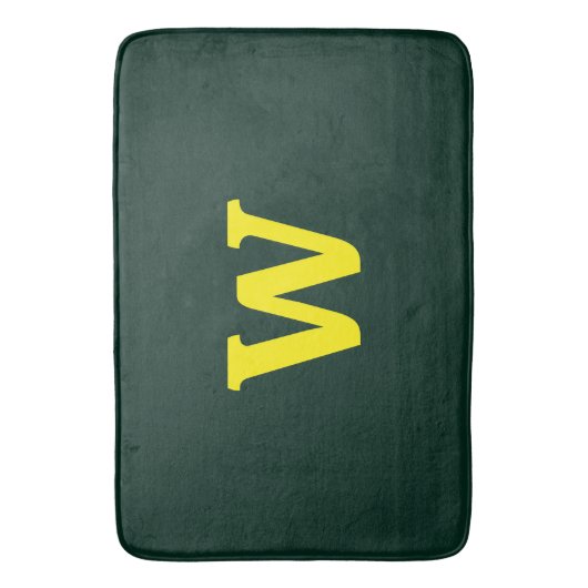 Tapis De Bain LETTRE initiale jaune vif moderne (devant Vertical)