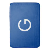 Tapis De Bain Lettre initiale Monogramme Moderne Style Bleu (devant Vertical)