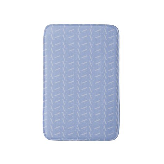 Tapis De Bain LETTRE INITIALE MONOGRAPHIQUE A Bleu (Devant (Vertical))