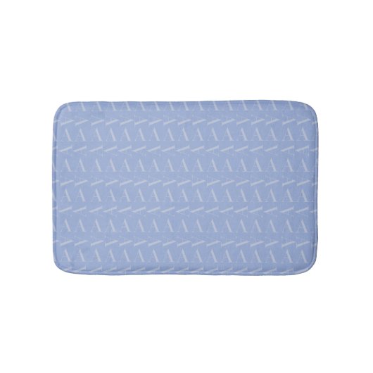 Tapis De Bain LETTRE INITIALE MONOGRAPHIQUE A Bleu (Devant)