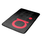 TAPIS DE BAIN LETTRE INITIALE NOIRE ROUGE LETTRE NOIRE PLACE (Angle)