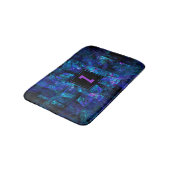 Tapis De Bain LETTRE INITIALE Tendance Monogramme Bleu chatoyant (Angle)