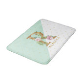 Tapis De Bain Lettre monogramme floral R pour REBECCA (Angle)
