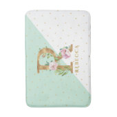 Tapis De Bain Lettre monogramme floral R pour REBECCA (Devant (Vertical))