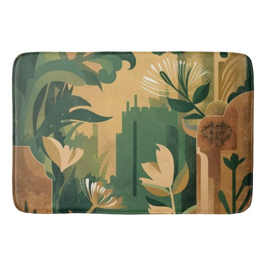 Tapis De Bain L'évasion bohème : Enchanter Botanique (Devant)