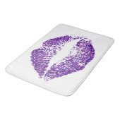 Tapis De Bain Lèvres à Parties scintillant violette #3 (Angle)