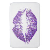 Tapis De Bain Lèvres à Parties scintillant violette #3 (devant Vertical)