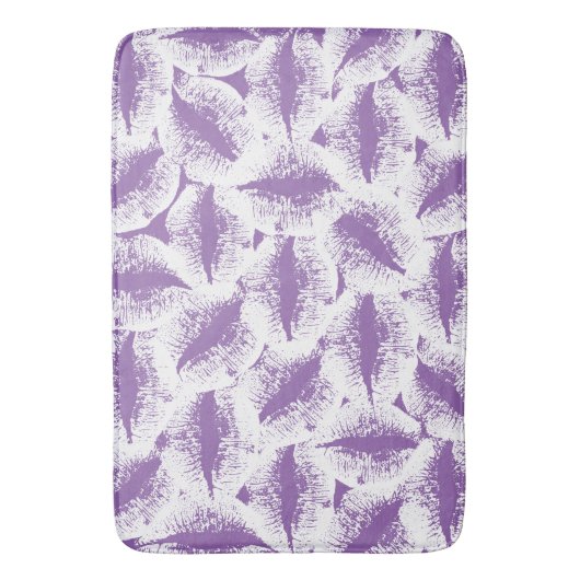 Tapis De Bain Lèvres blanches #5 (devant Vertical)