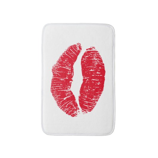 Tapis De Bain Lèvres de baiser rouges (Devant (Vertical))