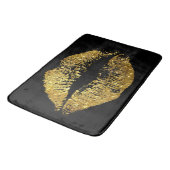Tapis De Bain Lèvres de parties scintillantes d'or (Angle)