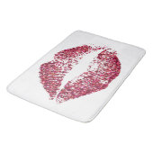 Tapis De Bain Lèvres rouges de parties scintillantes (Angle)