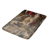 Tapis De Bain Lévrier Afghan Noël Festif (Angle)