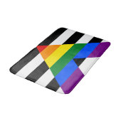 Tapis De Bain LGBT drapeau droit salle de bain Mat (Angle)