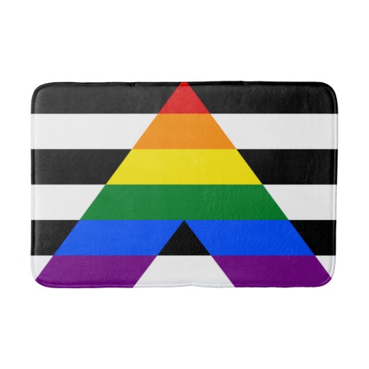 Tapis De Bain LGBT drapeau droit salle de bain Mat (Devant)