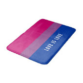 Tapis De Bain LGBT Rainbow Bisexual Pride drapeau Texte personna (Angle)