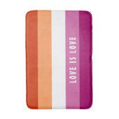 Tapis De Bain LGBT Rainbow Lesbian Pride drapeau Texte personnal (Devant (Vertical))