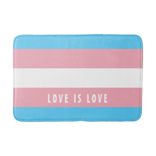 Tapis De Bain LGBT Rainbow Trangender Pride drapeau Texte person (Devant)