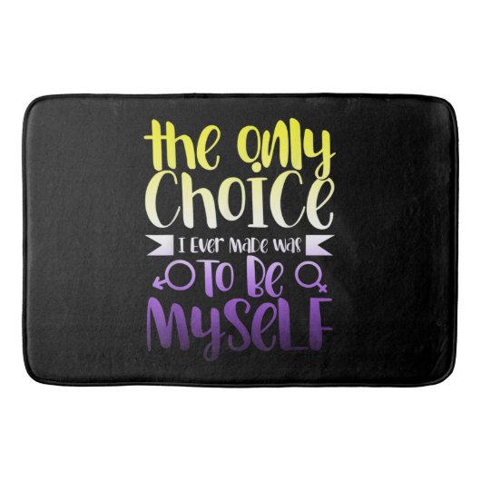 Tapis De Bain LGBTQ Queer Nonbinary Androgynous Non Binary (Devant)