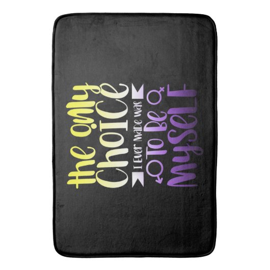Tapis De Bain LGBTQ Queer Nonbinary  Androgynous Non Binary (devant Vertical)