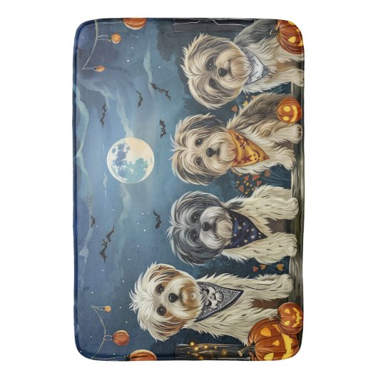 Tapis De Bain Lhasa Apso Halloween Éffrayant (devant Vertical)