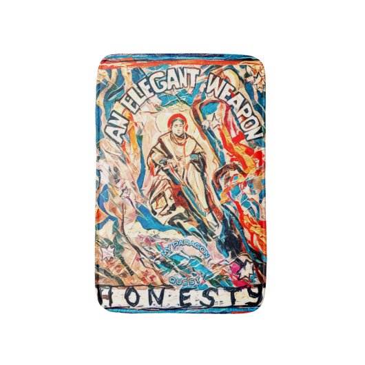 Tapis De Bain L'honnêteté, une arme élégante pour les temps civi (Devant (Vertical))