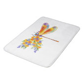 Tapis De Bain libellule de fleurs jaunes (Angle)