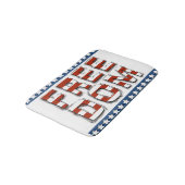 Tapis De Bain Liberté - Étoiles et rayures (Angle)