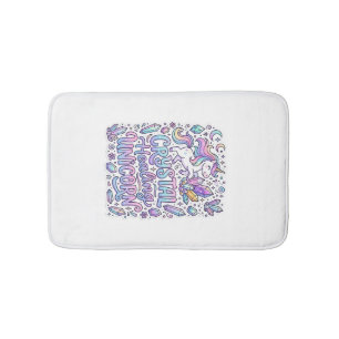 Tapis De Bain Licorne Cristal Guérison Cadeau Licorne Idée Vecto