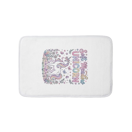 Tapis De Bain Licorne Douce Prairie Licorne Adorable Conception (Devant)