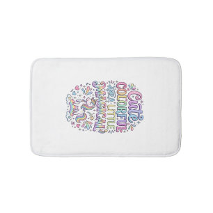 Tapis De Bain Licorne Mignonne Colorée et un peu Magique Origina