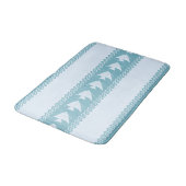 Tapis De Bain Light Blue Coastal Angelfish Stripes (Angle)
