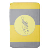 Tapis De Bain Light Yellow and Soft Gray Customize (devant Vertical)