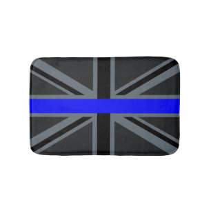 Tapis De Bain Ligne Bleue Mince Design Union Jack