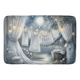 Tapis De Bain Ligne de blanchisserie Lune Cottagecore