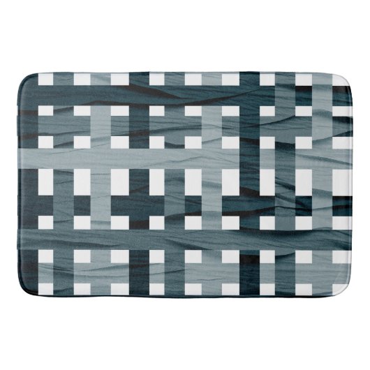 Tapis De Bain Ligne ombrée bleue (Devant)