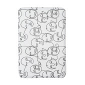 Tapis De Bain Lignes Abstraites modernes face à l'art de ligne c (Devant (Vertical))