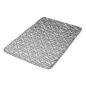 Tapis De Bain Lignes Abstraites noires et blanches (Angle)