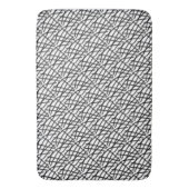 Tapis De Bain Lignes Abstraites noires et blanches (devant Vertical)