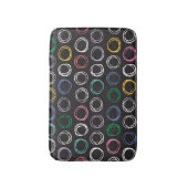 Tapis De Bain Lignes brossées : dessin mains dessinées sans join (Devant (Vertical))