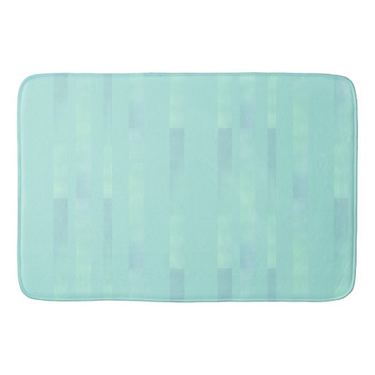 Tapis De Bain Lignes de barres d'aquarelle turquoise turquoise (Devant)