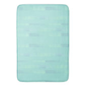 Tapis De Bain Lignes de barres d'aquarelle turquoise turquoise (devant Vertical)