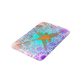 Tapis De Bain Lignes de Nazca Dorées Perdues Colibri (Angle)