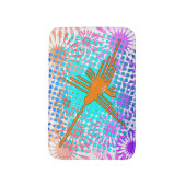 Tapis De Bain Lignes de Nazca Dorées Perdues Colibri (Devant (Vertical))