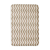 Tapis De Bain Lignes de Zigzag beige et terroir (Devant (Vertical))