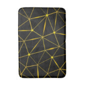 Tapis De Bain Lignes d'or triangles noirs géométriques (Devant (Vertical))