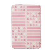 Tapis De Bain Lignes du milieu du siècle Cercles Vanille rose (Devant (Vertical))