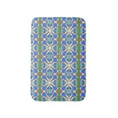 Tapis De Bain lignes horizontales du coeur de mandala bleu Thund (Devant (Vertical))